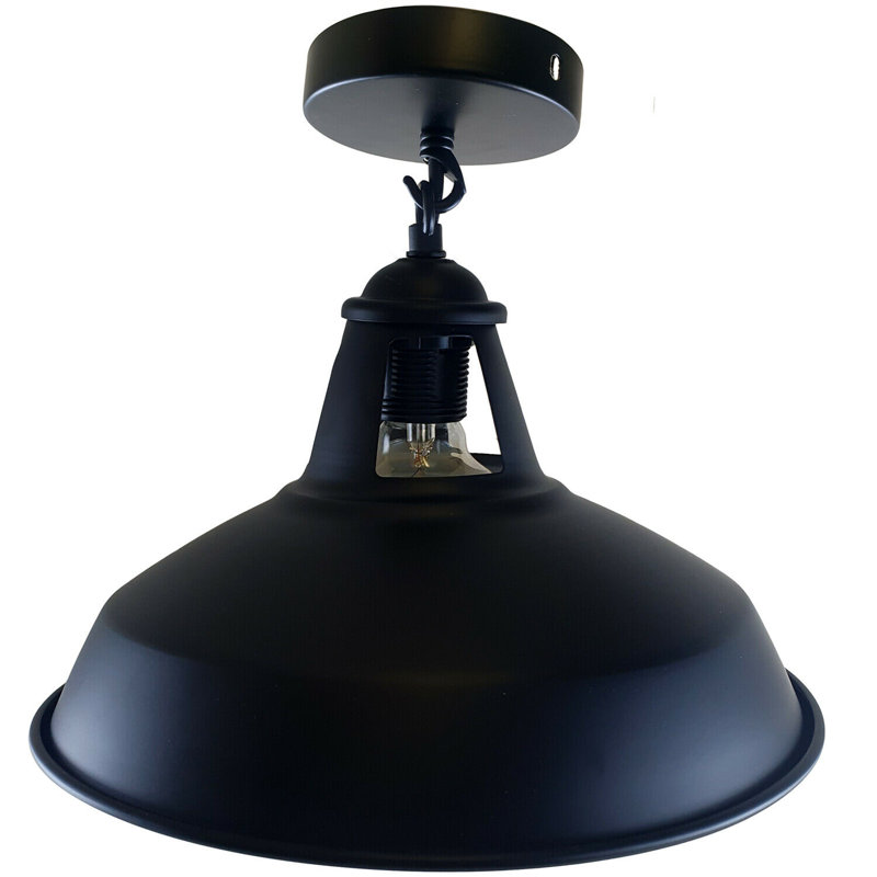 Bolin Semi Flush Mount, Black
