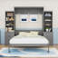 Lit escamotable avec tiroirs et tablettes de rangement cachés-129506614-129506611