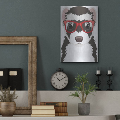 " Ferret Wearing Hipster Glasses 3 " by Furbaby Affiliates