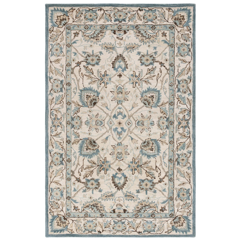 Morriss Hand Tufted Wool Oriental Rug, Rectangle 5' x 8'