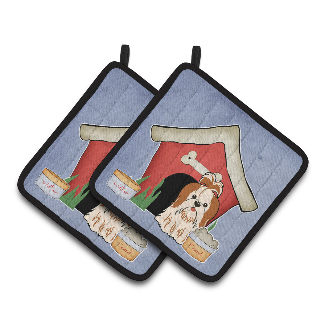 Caroline's Treasures Dog House Polyester Potholder Set (Set of 2) Caroline's Treasures