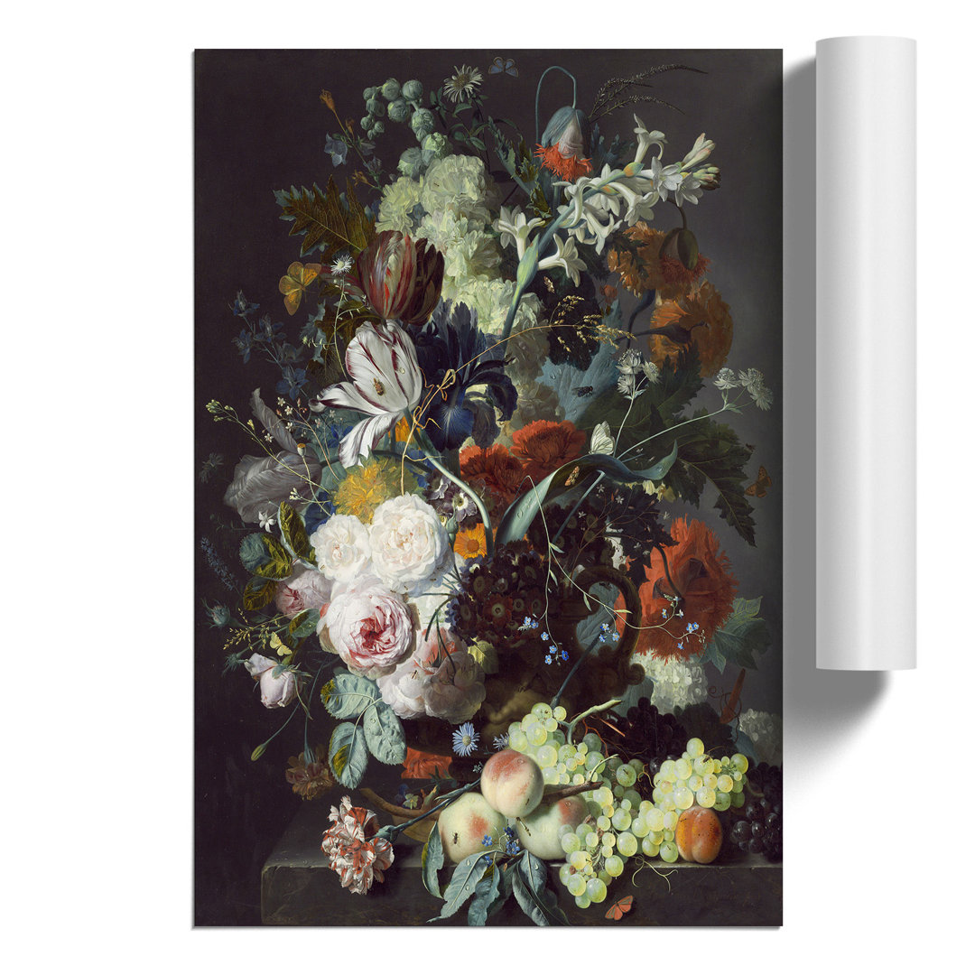 Still Life with Flowers and Fruit by Jan van Huysum - Frameless Print