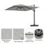 Parasol de cour en porte-à-faux carré gris de 11 pieds (sans porte-parapluie), convient pour une utilisation sur plusieurs scènes-1282848266