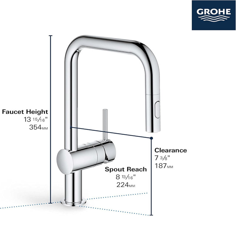 Minta® Dual Spray Pull Down Touch Single Handle Kitchen Faucet with Accessories, Starlight Chrome