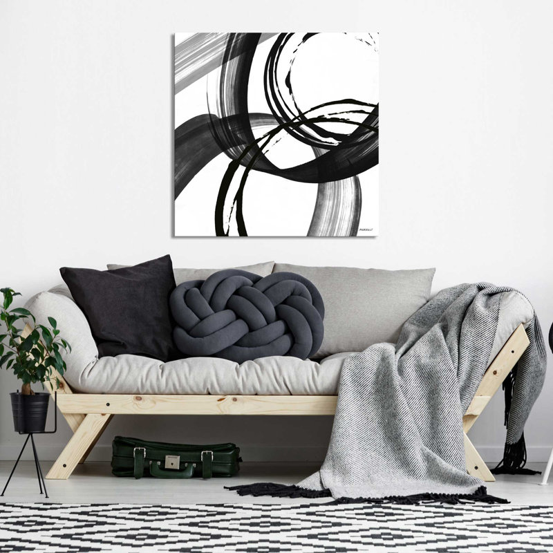 «Black and White Pop II», impression, H 24 po x l 24 po x P 1 po, Toile tendue