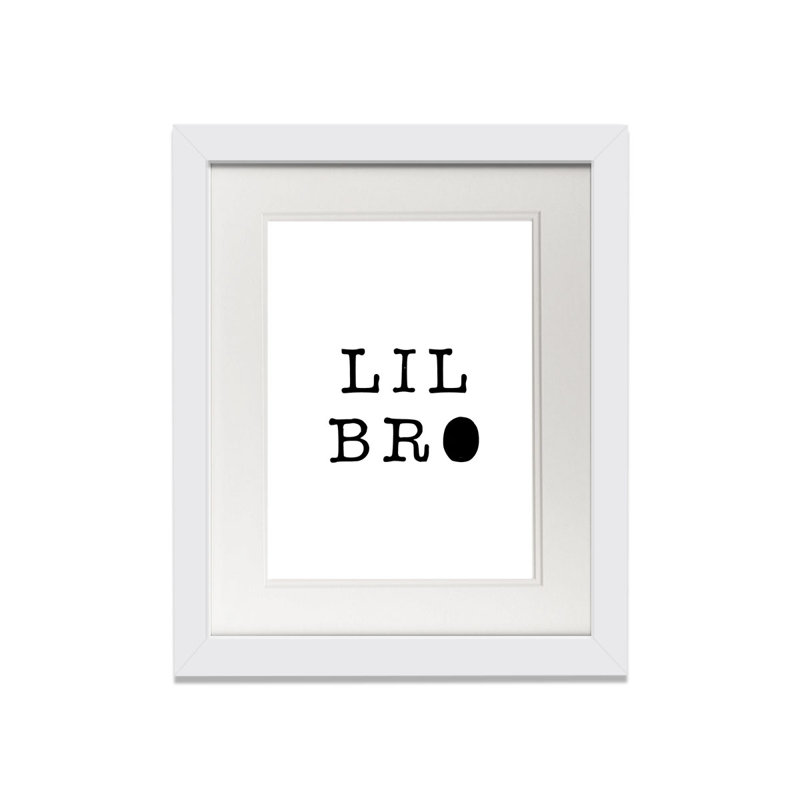Art encadré Lil Bro, H 14 po x l 11 po x P 1 po