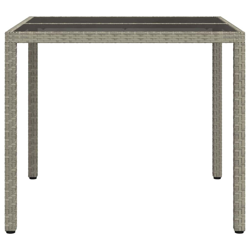 Wicker Outdoor Dining Table , cm W 90cm cm D, Black / Grey, 75cm H x 90cm W x 90cm D