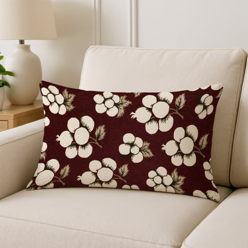Coussin intérieur et extérieur, Rectangle H 25 po x l 18 po, Blanc cassis