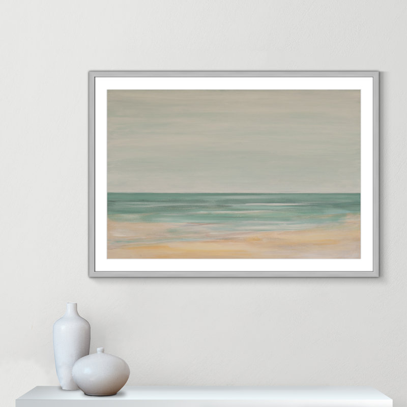 Horizon - impression de version paysage par S.H. Khân, L 41,5 po x H 29,5 po, Imprimé mat, Argenté mat