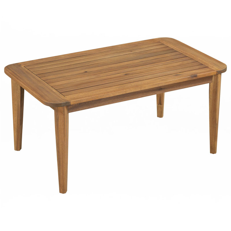 Table basse d'extérieur en bois d'acacia