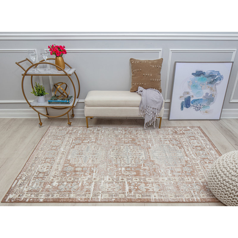 Gabriel Vintage French Vanilla Sundara Area Rug, Rectangle 5'3" x 7'