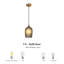 Luminaire suspendu pour îlot de cuisine 1 lumière Algona