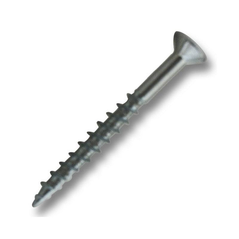 #8 x 1-3/4 in. Zinc Square Drive Flat-Head Coarse Thread with Nibs Self-Tapping