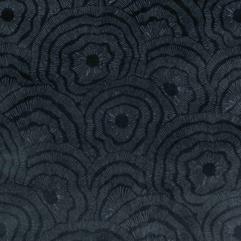 Trad Nouveau Panache Velvet Fabric, Ink