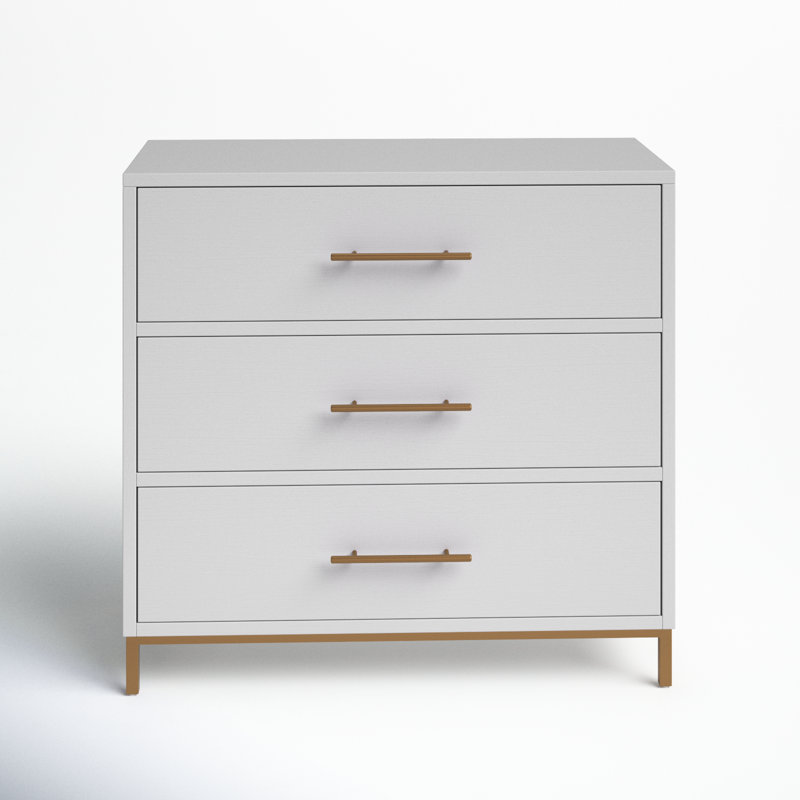 Marino 36'' W 3 - Drawer Dresser, White