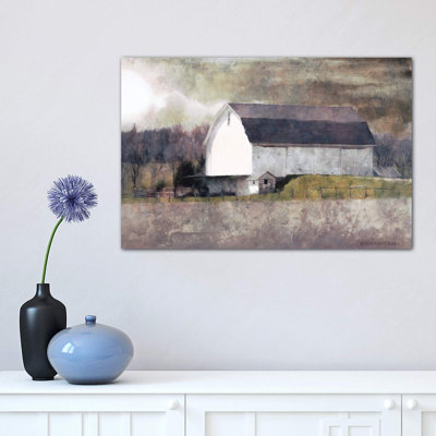 " Rustic White Barn Scene I " by Bluebird Barn