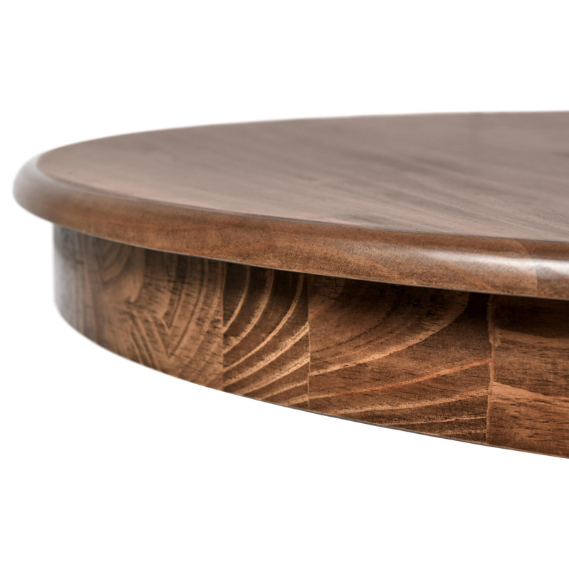 Maxwell 42'' Round Reclaimed Pine Wood Dining Table in Brown Finish