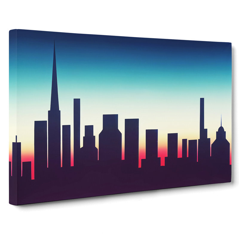 Splendid Skyscraper Skyline - Wrapped Canvas, 35cm H x 50cm W x 3cm D