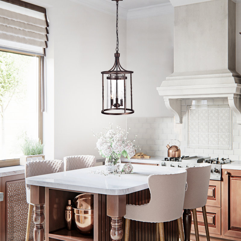 3 - Light Black Brushed Bronze Lantern Pendant