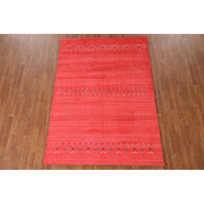 Tapis tribal en laine Gabbeh 5 x 8
