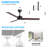 52" 3-Blade Matte Black LED Standard Ceiling Fan with Remote Control and Light Kit Included