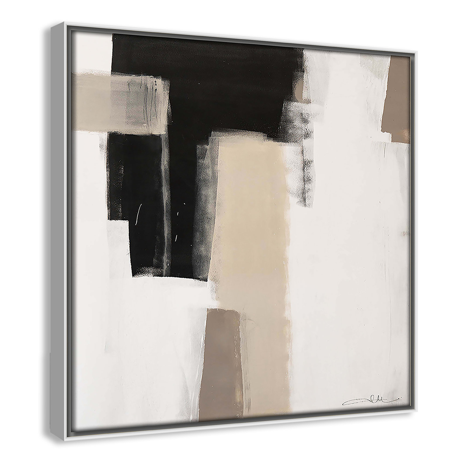 Earth Scapes I Print, White Floater Framed, 13.5" H x 13.5" W x 2" D