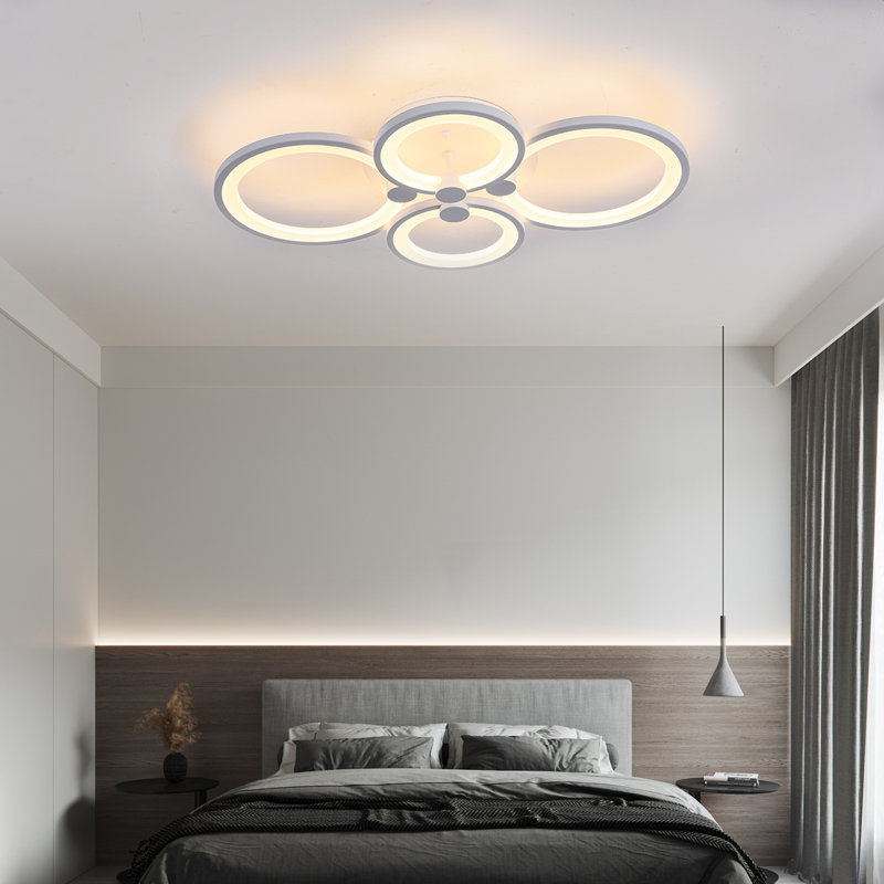 4-Light 56cm Acrylic LED Dimmable Flush Mount