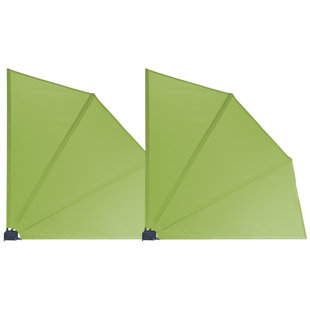 Balcony Fans 1m W x 1m D Retractable Side Awning (Set of 2)