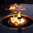 Balcom 8 Seat Round Rattan Fire Pit Dining Set - with Lazy Susan