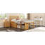 Lit plateforme en bois avec tablettes de rangement amovibles, deux tiroirs de rangement intégrés pour plus de commodité,-1649715758-1649715756