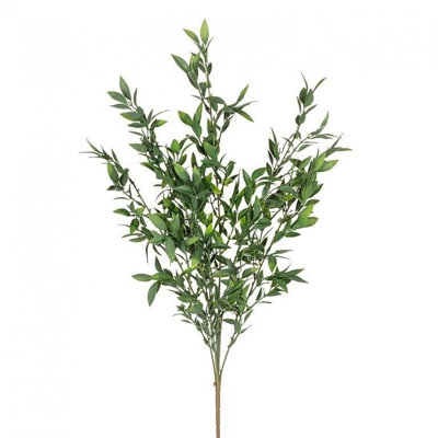 Longue plante à feuilles longues et arbres artificiels