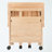Julia Two-Open Shelf Printer Stand with Locking Wheels in Natural, 27.17" H X 24.02" W X 16.22" D