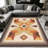 Southwest Kilim Terracotta carpet-easy to clean, machine-washable, soft and comfortable; suitable for door mats, kitchens, living rooms, bedrooms, corridors, and laundry areas. Easy to clean, durable carpet for home decoration.-129204465