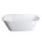 Matte White Solid Surface Freestanding Soaking Bathtub, 63 Inch, And Center Drain For Small Bathrooms Inch One - Piece Construction, Modern Minimalist Bathroom