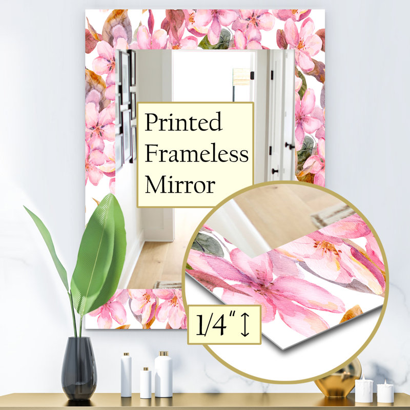 Miroir de salle de bain Traditional, miroir de salle de bain Blossom, H 39,4 po x l 29,5 po