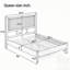 Structure de lit plateforme avec tête de lit en rotin, conception en osier de style bord de mer bohème, aucun sommier requis, support de lattes en bois-133046449-133046447