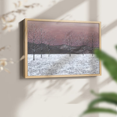 Sunset Snowfall I -Framed Print - Restickable