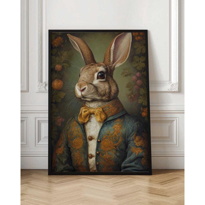 The Distinguished Rabbit – Whimsical Animal Portrait