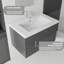 Meuble-lavabo flottant avec lavabo en céramique et portes à fermeture en douceur-133668209