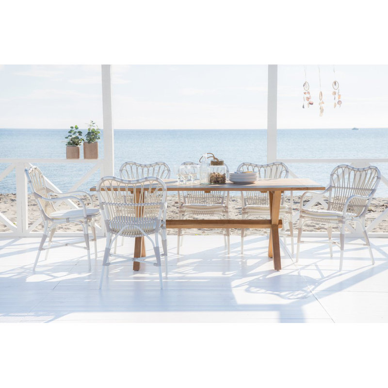 Margret Outdoor Dining Armchair, Dove White