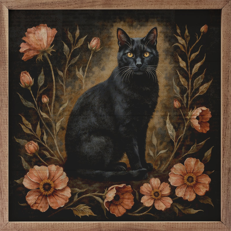 Chat floral d'automne