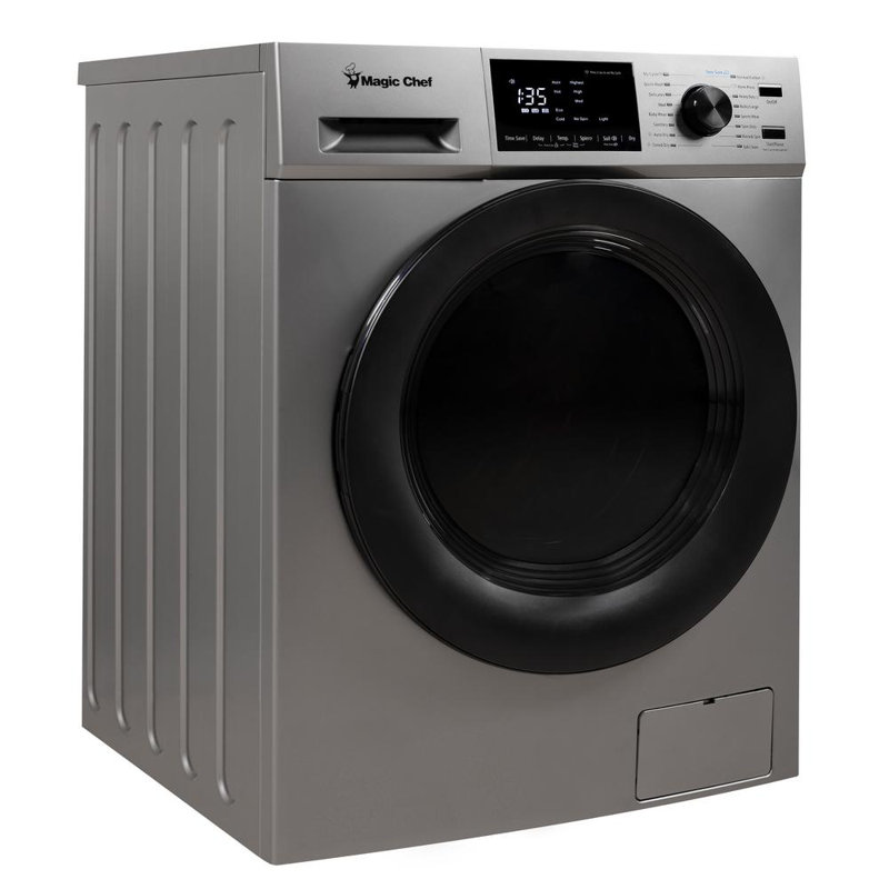 Magic Chef 2.7-cu. ft. All-in-One Washer and Dryer in Silver, Gray