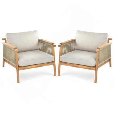 Fauteuil club d'extérieur Sumbawa, ensemble de 2