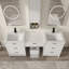 Ensemble de meuble-lavabo élégant 72 po avec deux lavabos et 7 tiroirs