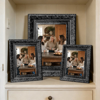 5" x 7" Black 3 PCS Photo Frame for Office Decor Picture Frame
