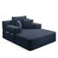 Chaise longue en velours côtelé luxueux avec 3 coussins, canapé-lit convertible et poche de rangement-129604620