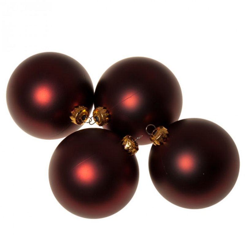 10cm Ball Ornament, Burgundy Satin