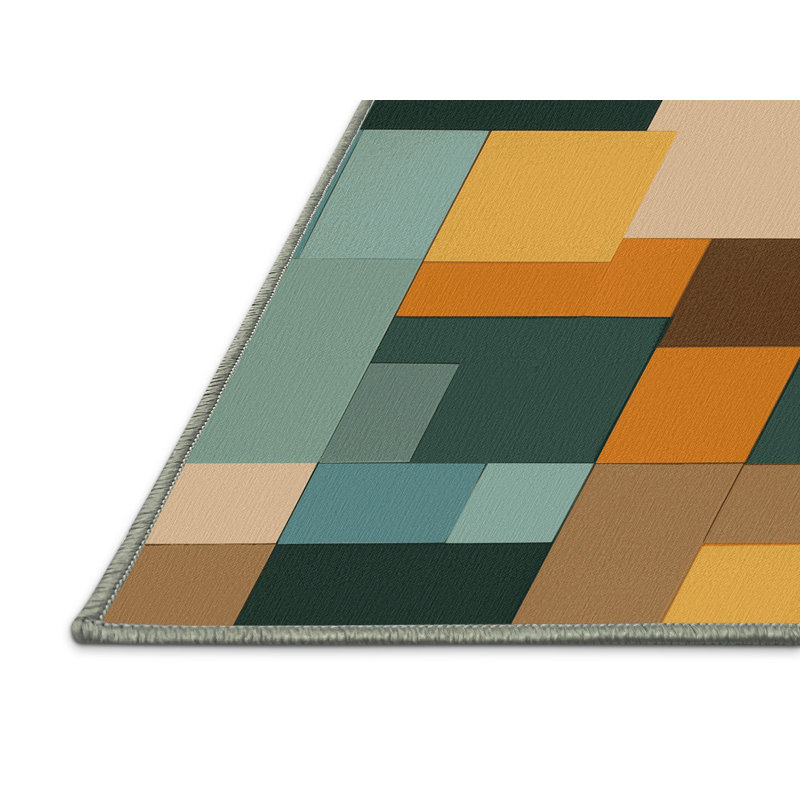 Terraformed Blocks Rug, Rectangle 3' x 5'
