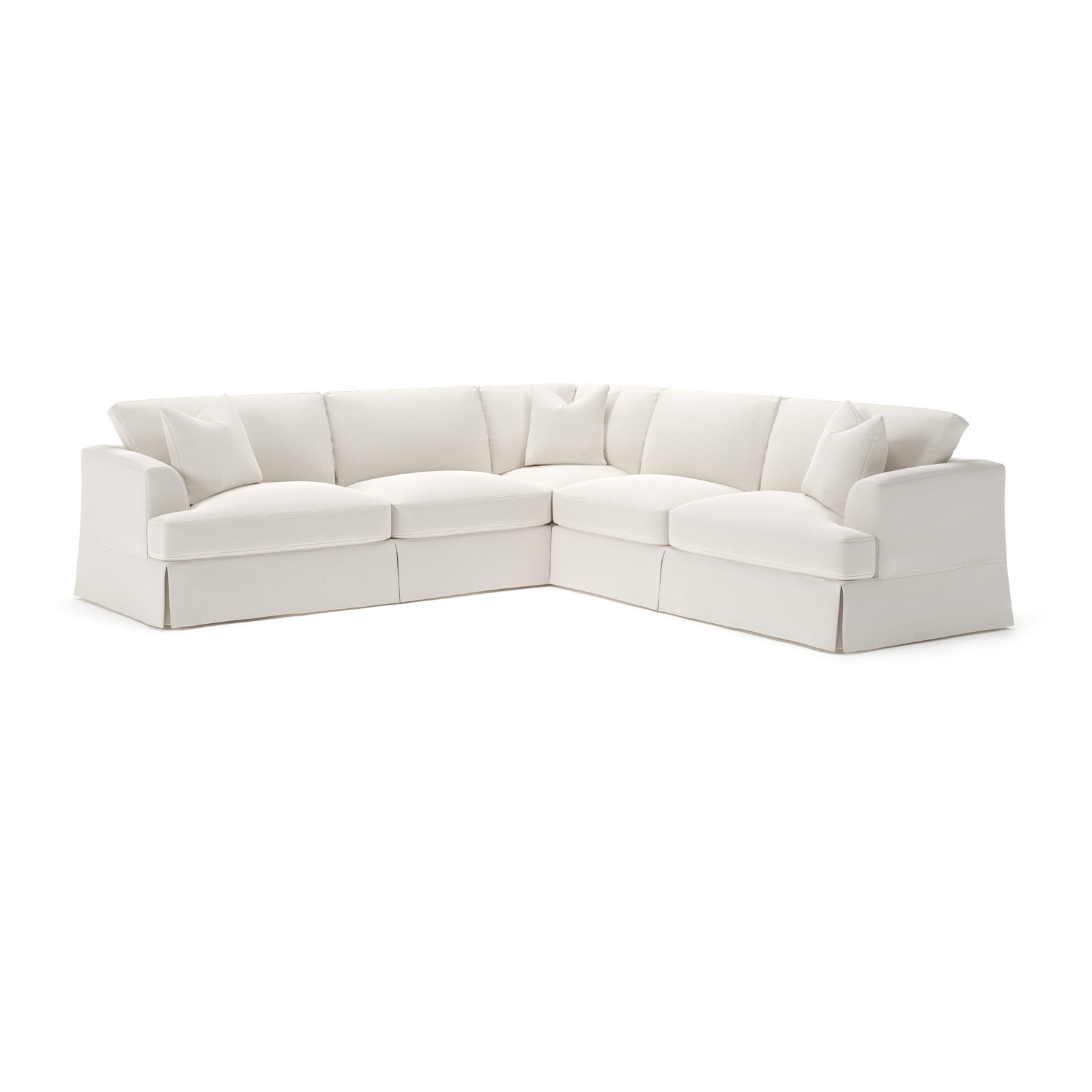 Lucia Sectional, Lena Off White Performance Linen Blend
