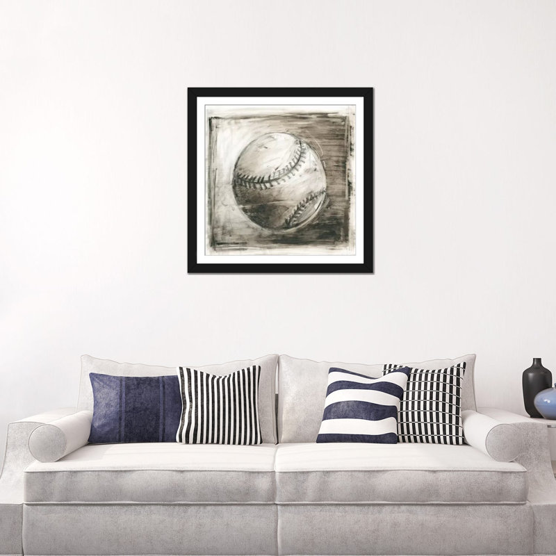 « varsity i », impression sur toile, Papier beaux-arts encadré noir, Blanc, H 24 po x l 24 po x P 1 po
